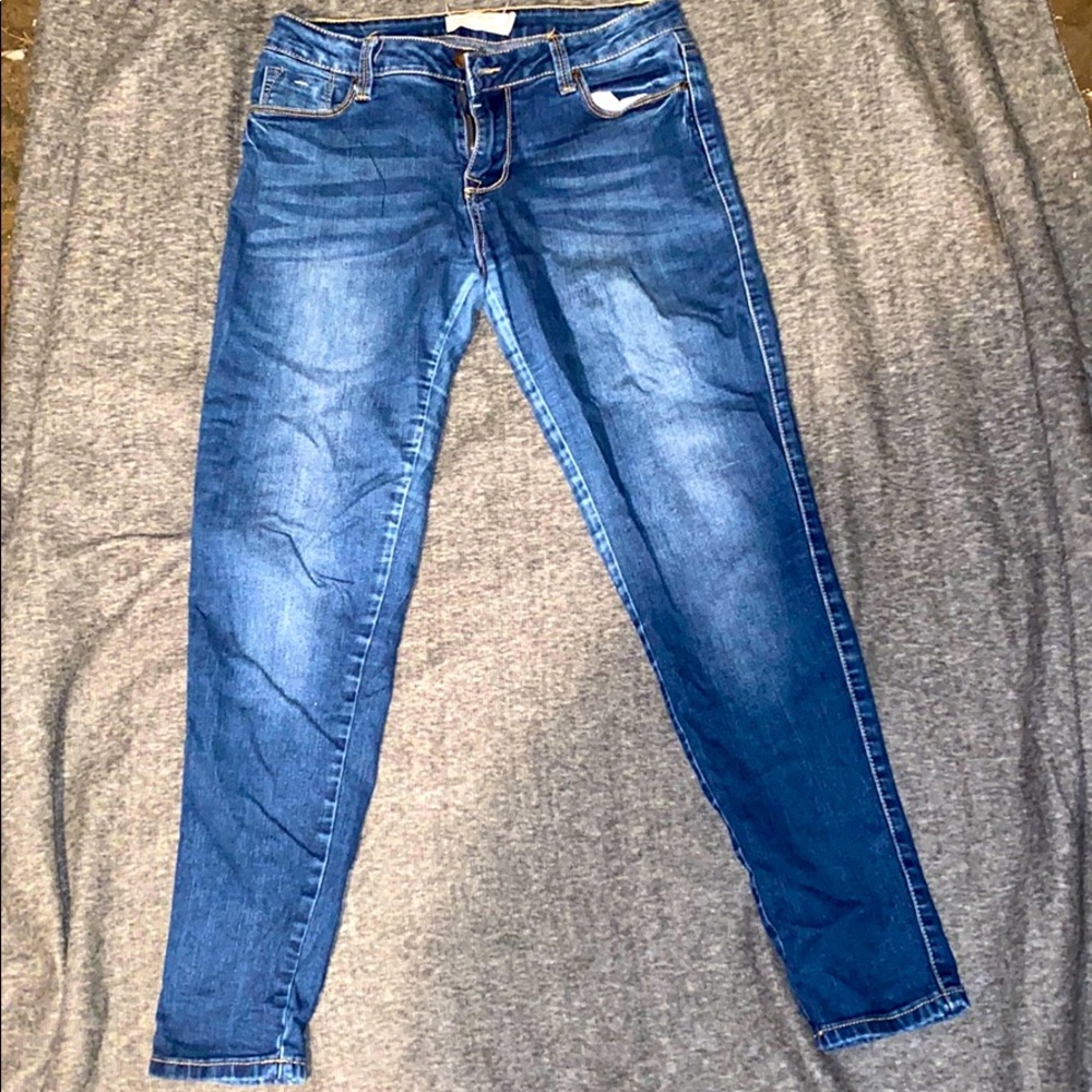 Denim blue jeans